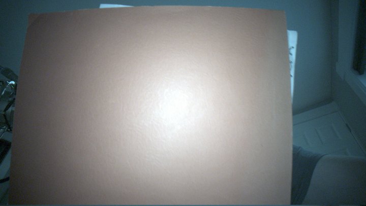 A flat field capture showing radial falloff